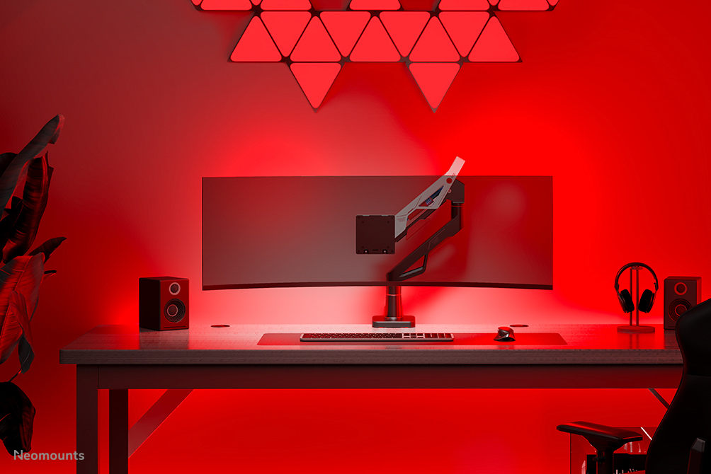 Neomounts DS70-256RD1 Gaming monitorarm 24-57" - gasveer - Topfix - 180°-stop